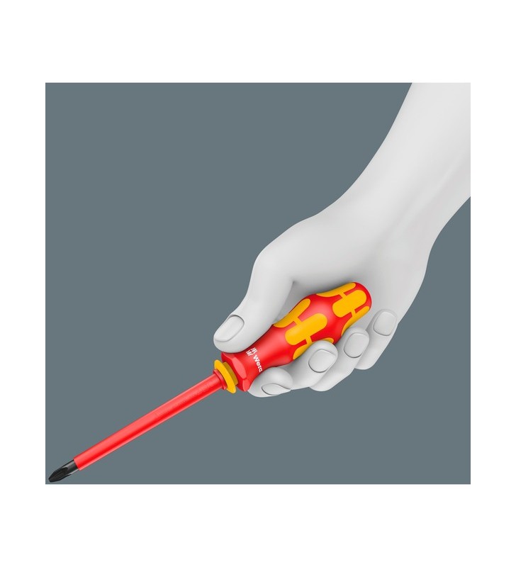 Wera kraftform compact vde 18 universal 2, 18 piese, șurubelniță (roșu/galben, inclusiv 2 mânere conectabile, lame interschimbabile vde)