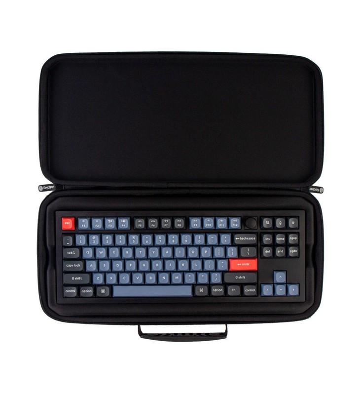 Husă de transport pentru tastatură keychron q3/c1/v3 tkl, geantă (negru, pentru keychron q3/c1/v3 tkl cu cadru din aluminiu)