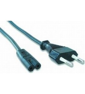 Cablu alimentare gembird casetofon, 1.8m, intrare euro plug, iesire c7, bulk, black, "pc-184/2"
