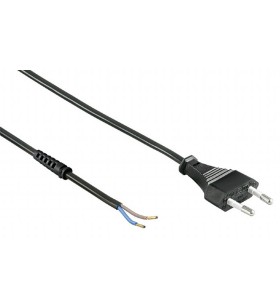 Cablu alimentare gembird casetofon, 1.8m, intrare euro plug, iesire fara conector (doar fire), bulk, black, "pc-184f"