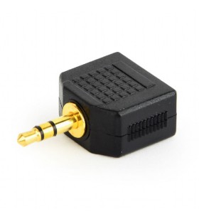 Adaptor audio gembird splitter stereo (1 x 3.5 mm jack t la  2 x 3.5 mm jack m), negru, "cca-415a"