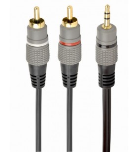 Cablu audio gembird  stereo (3.5 mm jack la 2 x rca), 10m, conectori auriti, "cca-352-10m"