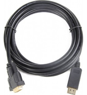 Cablu video gembird, adaptor displayport (t) la dvi-d dl (t), 1m, rezolutie maxima full hd (1920 x 1080) la 60hz, negru, "cc-dp