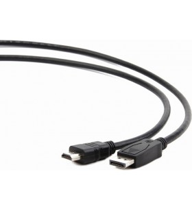 Cablu video gembird, adaptor displayport (t) la hdmi (t), 1.8m, negru, "cc-dp-hdmi-6"