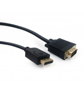 Cablu video gembird, adaptor displayport (t) la vga (t), 1.8m, rezolutie maxima qxga (2048 x 1536) la 60hz, negru, "ccp-dpm-vga