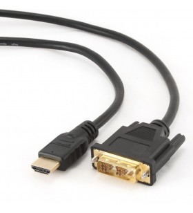 Cablu video gembird, adaptor hdmi (t) la dvi-d sl (t), 1.8m, conectori auriti, negru, "cc-hdmi-dvi-6"