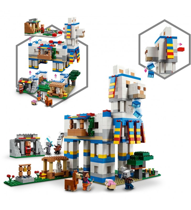 Jucărie de construcție lego 21188 minecraft the llama village