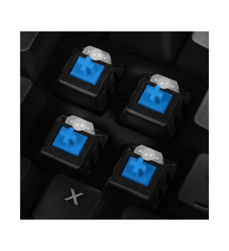Tastatură pentru jocuri sharkoon skiller sgk3 (negru, aspect de, kailh blue)