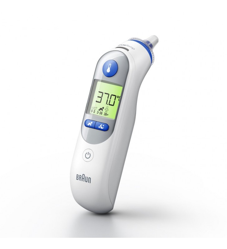Braun irt6525 termometre corporale digitale termometru de contact alb ureche butoane