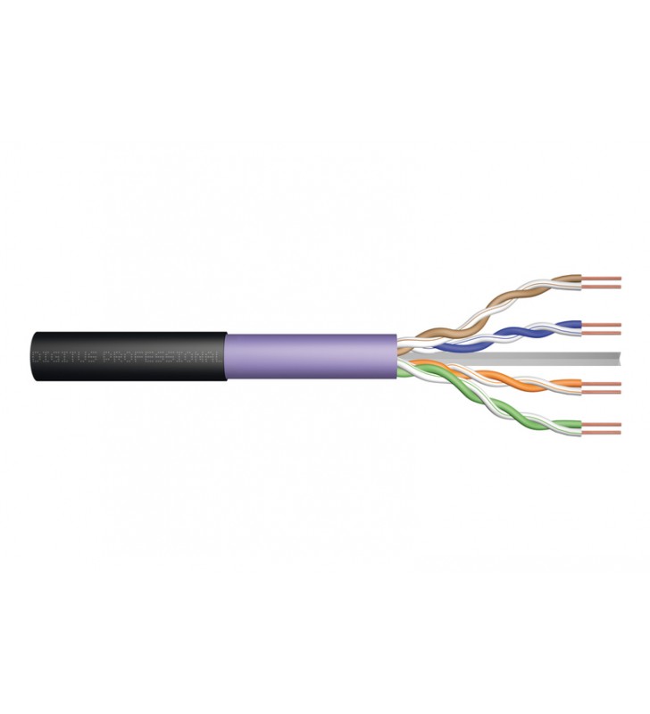 Cat 6 u-utp inst cable 305 m/simplex purple