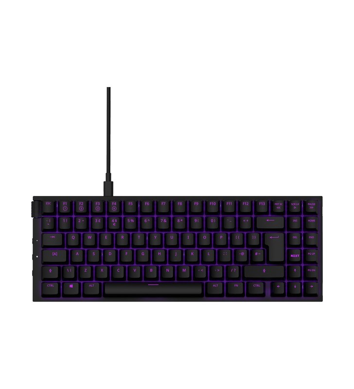 Funcția nzxt minitkl, tastatură pentru jocuri (negru, aspect de, roșu gateron, schimb la cald)