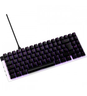 Funcția nzxt minitkl, tastatură pentru jocuri (alb/negru, aspect de, roșu gateron, schimb la cald)