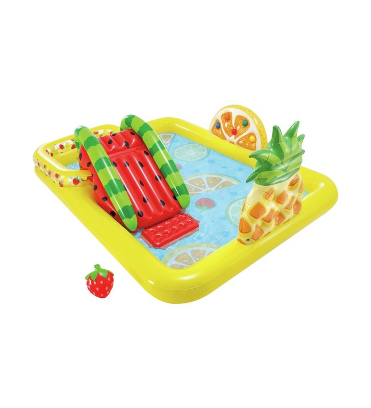 Piscina intex fun 'n fruity play center, 244x191cm, piscina (galben, cu tobogan de apă)