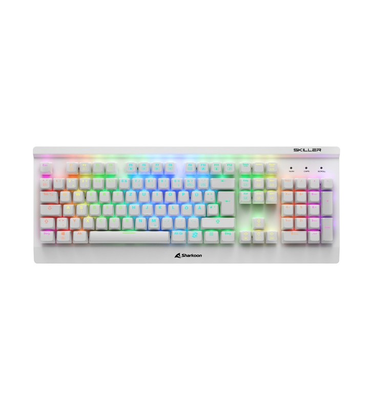 Sharkoon skiller sgk3 white, tastatură pentru jocuri (alb, aspect de, kailh brown)