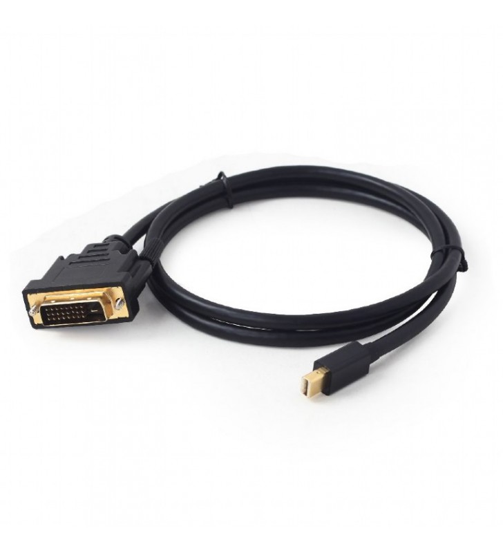 Cablu video gembird, adaptor mini-displayport (t) la dvi-d dl (t), 1.8m, rezolutie maxima 4k uhd (3840 x 2160) la 30 hz, negru,