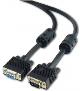 Cablu video gembird, adaptor vga (t) la vga (m), 1.8m, premium, dublu ecranat, negru, "cc-ppvgax-6b"