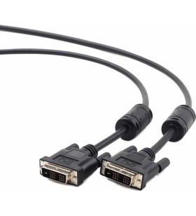 Cablu video gembird, dvi-d dl (t) la dvi-d dl (t), 1.8m, negru, "cc-dvi2-bk-6"