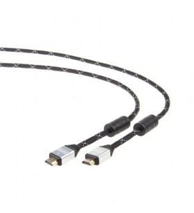 Cablu video gembird, hdmi (t) la hdmi (t), 3m, premium, conectori auriti, rezolutie maxima 4k (3840 x 2160) la 60 hz, negru, "c
