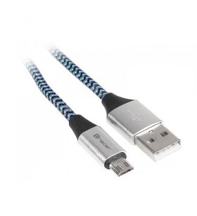 Cablu de date tracer trakbk46263, usb 2.0 - micro usb, 1m, black-blue
