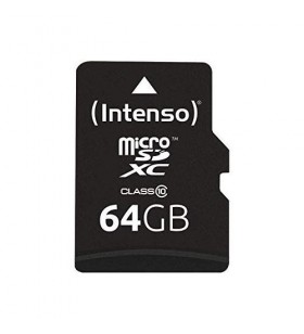 Memory card intenso microsdxc, 64gb, clasa 10 + adaptor sd
