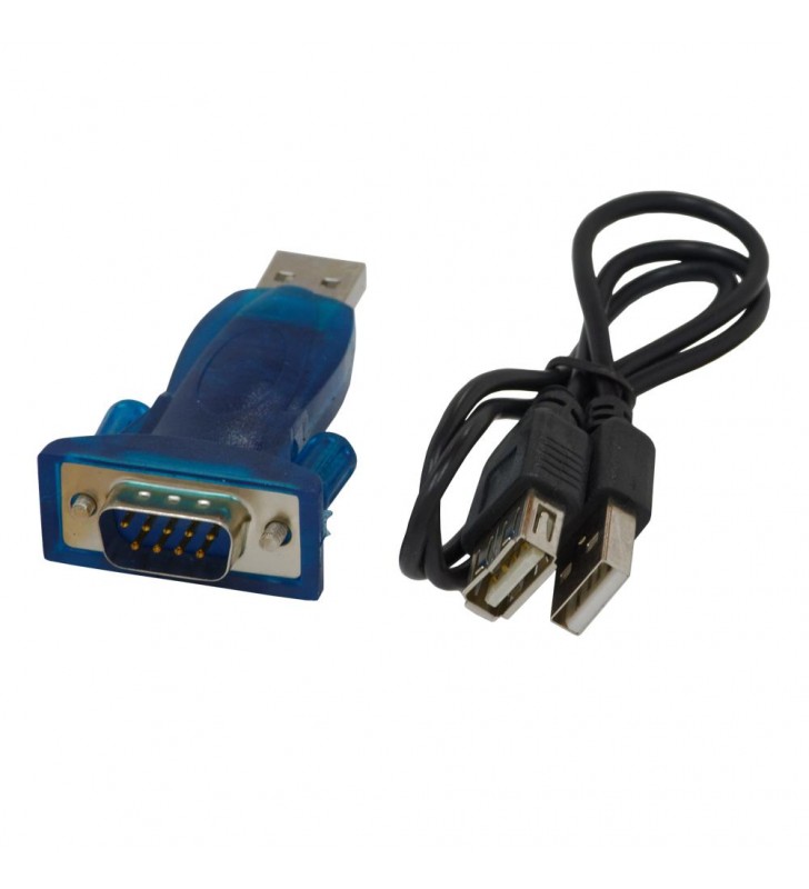 Adaptor spacer usb2.0 la serial db9m (9-pin), cu cablu 30cm, "spausb-rs232"