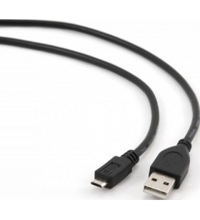 Cablu usb2.0 la micro-usb  spacer  0.5m, (am/bm), black, "spcmusb05"