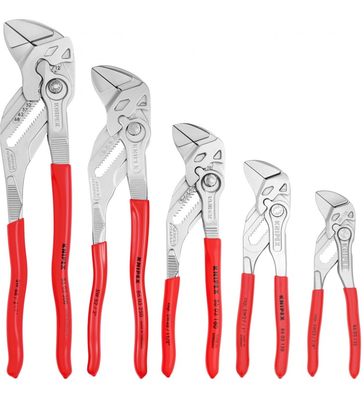 Knipex set de chei pentru clești 00 19 55 s4, set de clești (roșu, 5 părți)