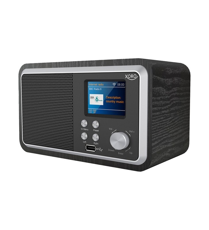 Xoro hmt 300 v2, radio prin internet (negru, wlan, bluetooth, usb)