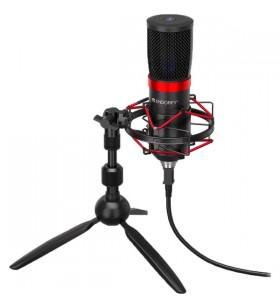 Endorfy solum streaming t, microfon (negru, usb-c, mufă de 3,5 mm)