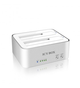 Icy box ib-120cl-u3 prin cablu usb 3.2 gen 1 (3.1 gen 1) type-a argint, alb
