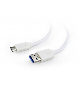 Cablu   usb3.0 am - type-c (am/cm), 1.8 m, white, gembird "ccp-usb3-amcm-6-w"