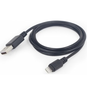 Cablu usb2.0 la lightning apple  gembird  2m, (am/lm), black, "cc-usb2-amlm-2m"