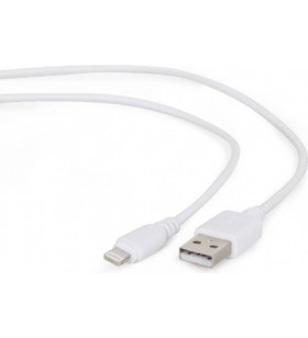 Cablu usb2.0 la lightning apple  gembird  2m, (am/lm), white, "cc-usb2-amlm-2m-w"