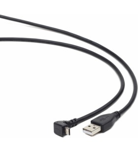 Cablu usb2.0 la micro-usb  gembird  1.8m, (am/bm), conector micro-usb la 90 grade, black, "ccp-musb2-ambm90-6"