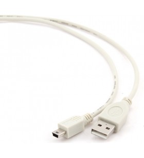 Cablu usb2.0 la mini-usb  gembird  0.9m, (am/5p), white, "cc-usb2-am5p-3"