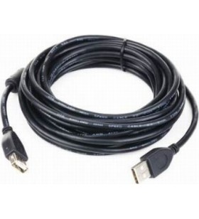 Cablu usb2.0 la usb2.0  gembird prelungitor,  1.8m, (am/af), miez ferita, calitate premium, black, "ccf-usb2-amaf-6"