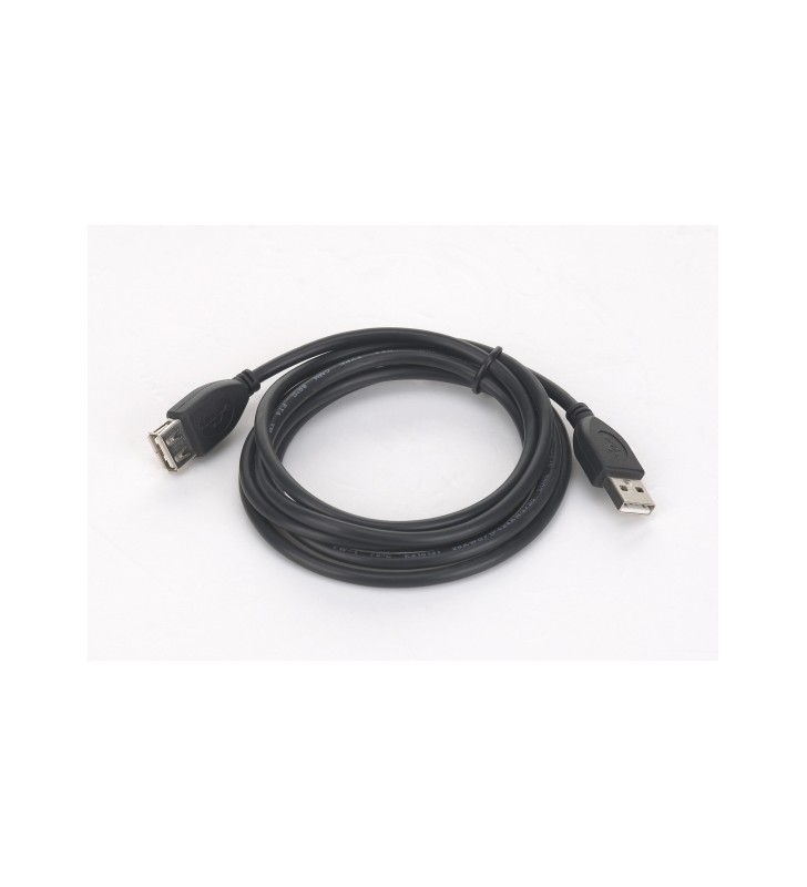 Cablu usb2.0 la usb2.0  gembird prelungitor,  3m,  (am/af), calitate premium, black, "ccp-usb2-amaf-10"