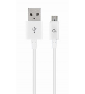 Micro-usb charging and data cable, 1 m, white "cc-usb2p-ammbm-1m-w"