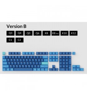 Keychron oem dye-sub pbt keycap set - ocean, keycap (albastru închis/albastru deschis, aspect sua (ansi))