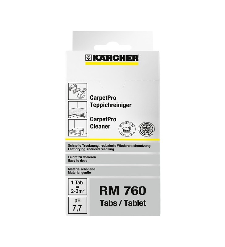 Kärcher carpetpro detergent de covoare rm 760 comprimate, agent de curățare (16 file)