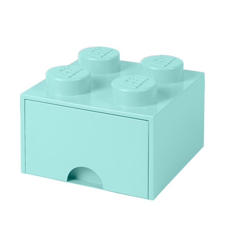 Room copenhaga lego brick drawer 4 aqua blue, cutie de depozitare (albastru)