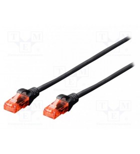 Cat 6 u-utp patch cable cu. pvc/length 0.25m color black