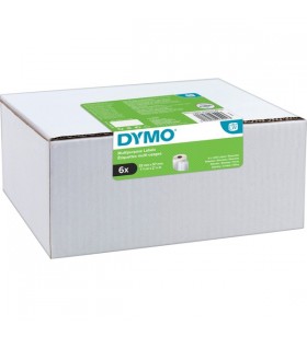 Dymo LabelWriter Etichete multifuncționale ORIGINALE 32x57mm, 6 role cu câte 1000 de etichete fiecare (alb, din nou detașabil, 2093094)