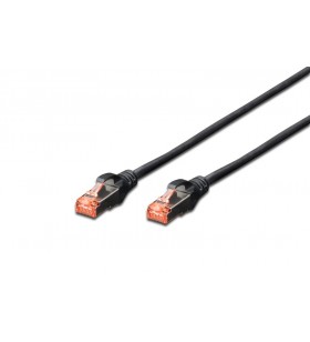 Cat 6 s-ftp patch cord, cu, lszh awg 27/7, length 0.5 m, color black