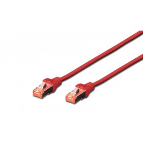 Cat 6 s-ftp patch cord, cu, lszh awg 27/7, length 10 m, color red