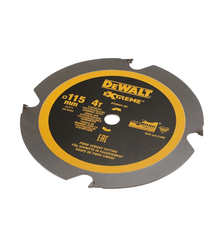 Pânză de ferăstrău circular dewalt dt20421, 115 mm / 9,5 mm (4 dinți, pentru ferăstrău circular)