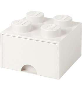 Room copenhaga lego brick sertar 4 alb, cutie de depozitare (alb)