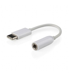 Usb type-c plug to stereo 3.5 mm audio adapter cable, white, gembird "cca-uc3.5f-01-w"  lichidare stoc