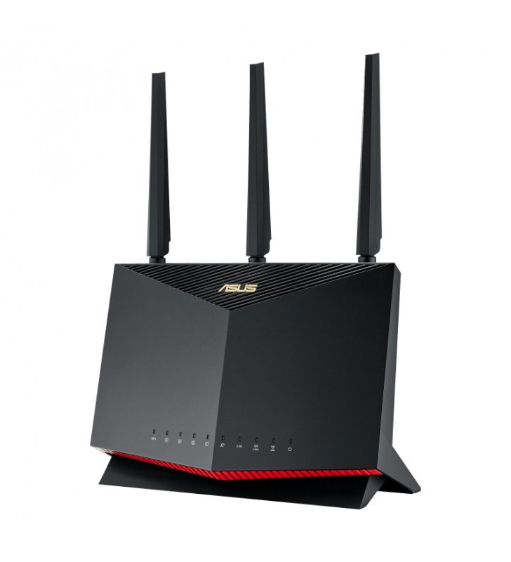 Asus rt-ax86u pro router wireless gigabit ethernet bandă dublă (2.4 ghz/ 5 ghz) negru