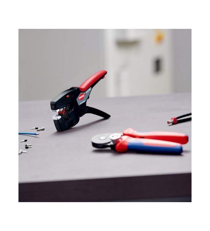 Instrument multiplu pentru electrician knipex nexstrip, clește de decupat (negru roșu)